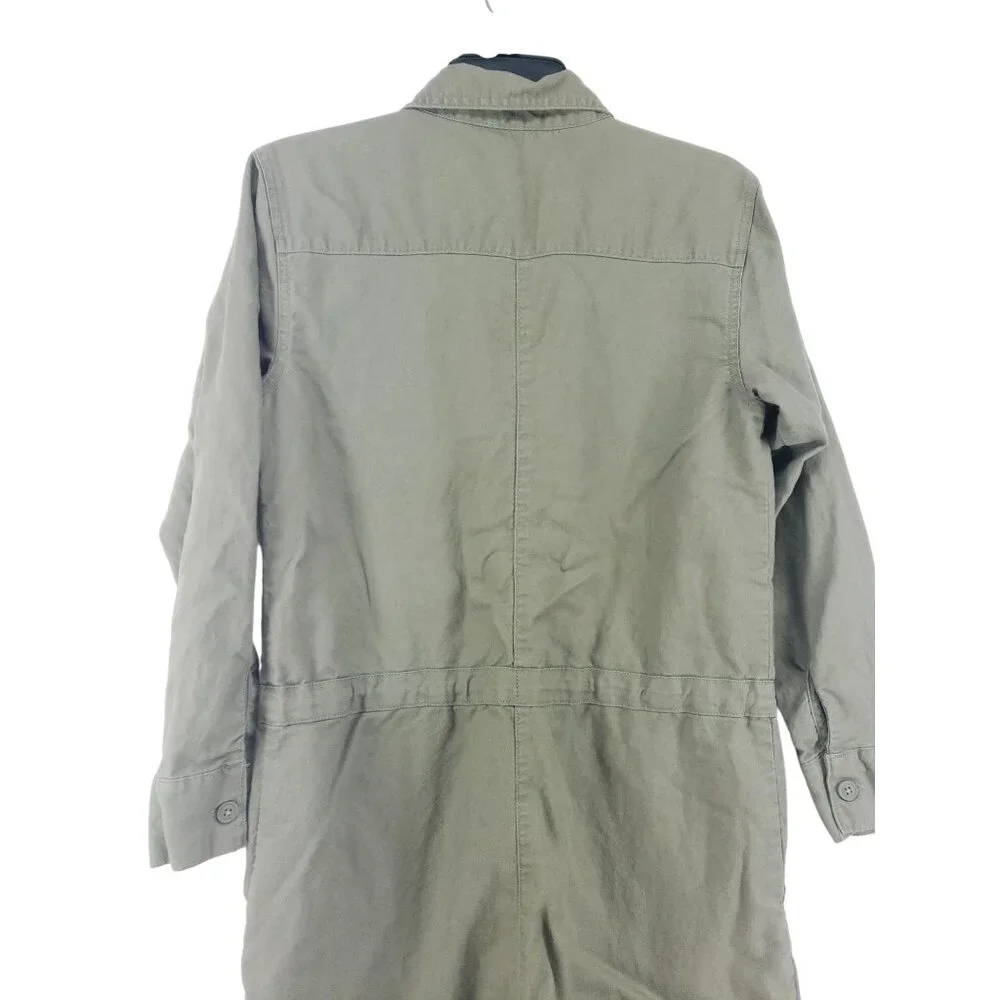 Aerie Linen Short Romper Women's Size Small Green - Picture 4 of 9